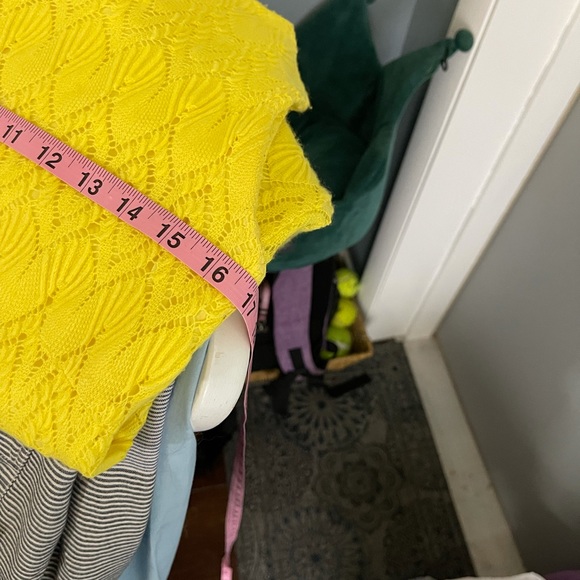 Vintage Go-Go Dress Yellow Knitted Size Medium/6 Winkleman’s Detroit - Picture 10 of 13